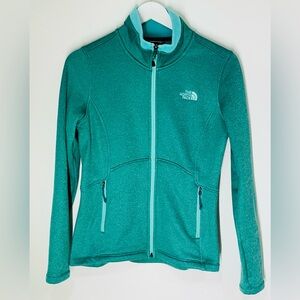 The North Face Full Zip Fleece Jacket Teal GreenWomens Small Cozy